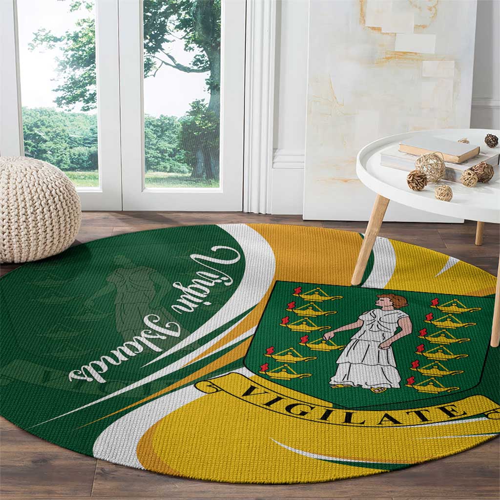 British Virgin Islands Round Carpet Vigilate Flag Color