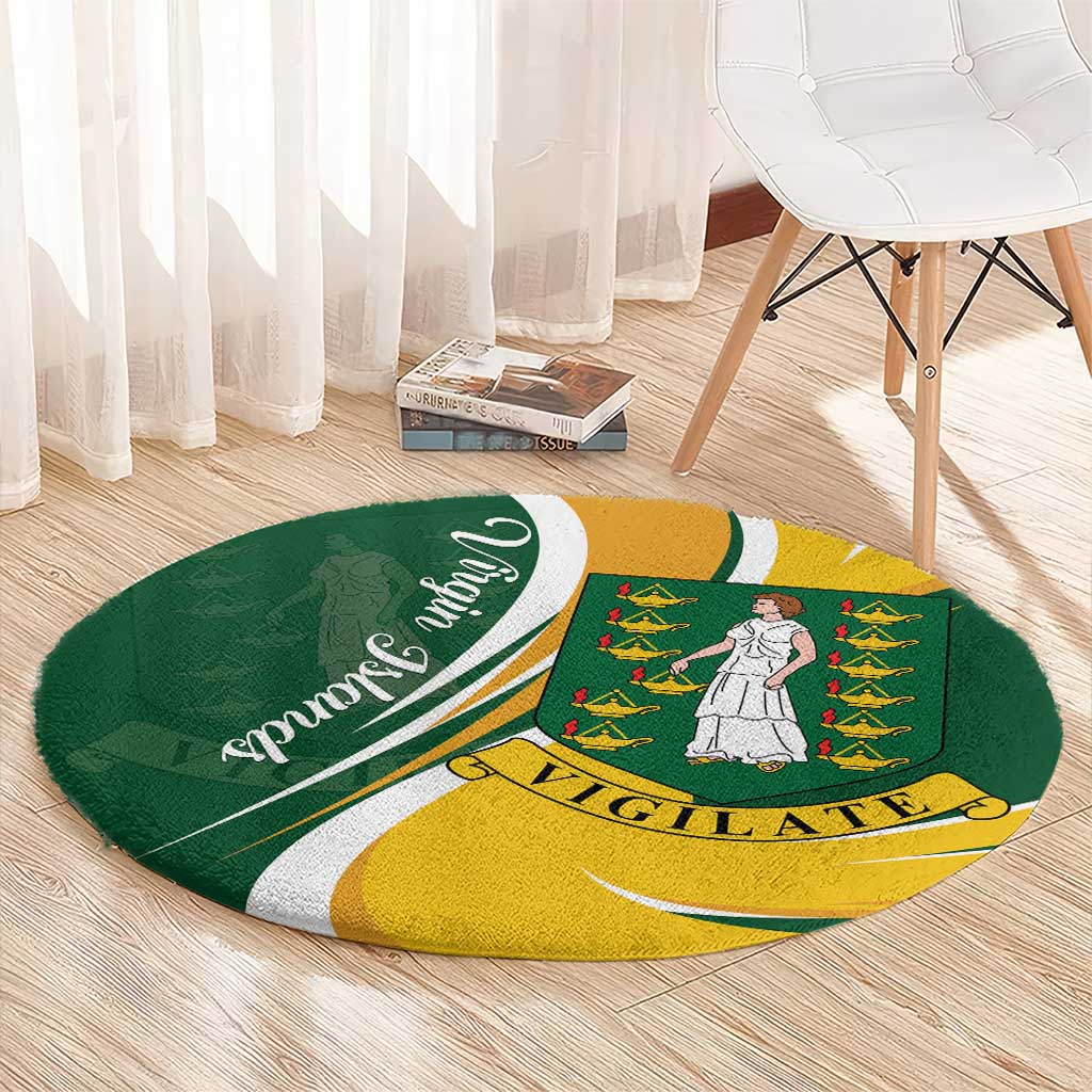 British Virgin Islands Round Carpet Vigilate Flag Color