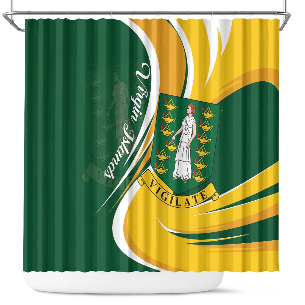 British Virgin Islands Shower Curtain Vigilate Flag Color