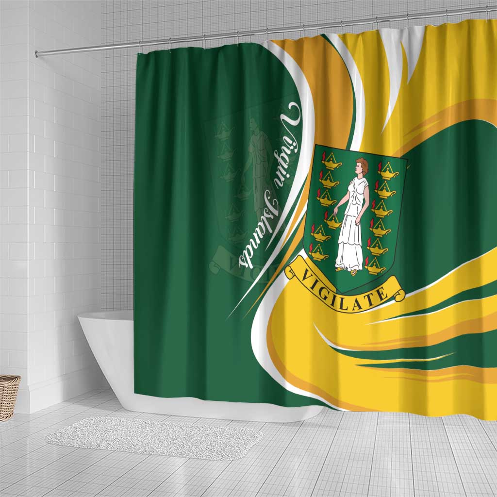 British Virgin Islands Shower Curtain Vigilate Flag Color