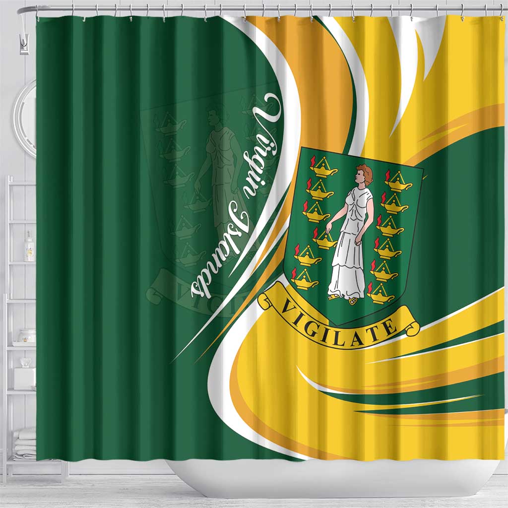 British Virgin Islands Shower Curtain Vigilate Flag Color