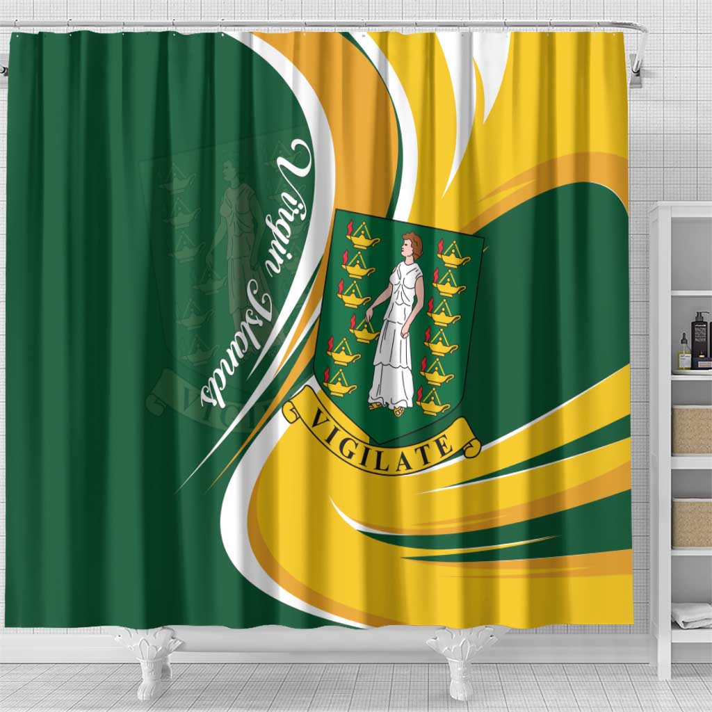 British Virgin Islands Shower Curtain Vigilate Flag Color