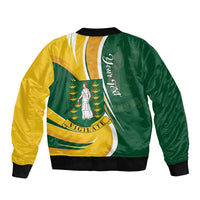 Personalised British Virgin Islands Sleeve Zip Bomber Jacket Vigilate Flag Color