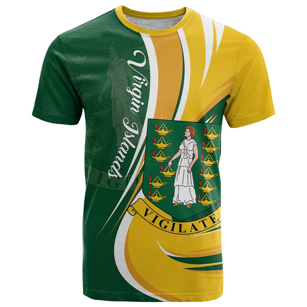 Personalised British Virgin Islands T Shirt Vigilate Flag Color