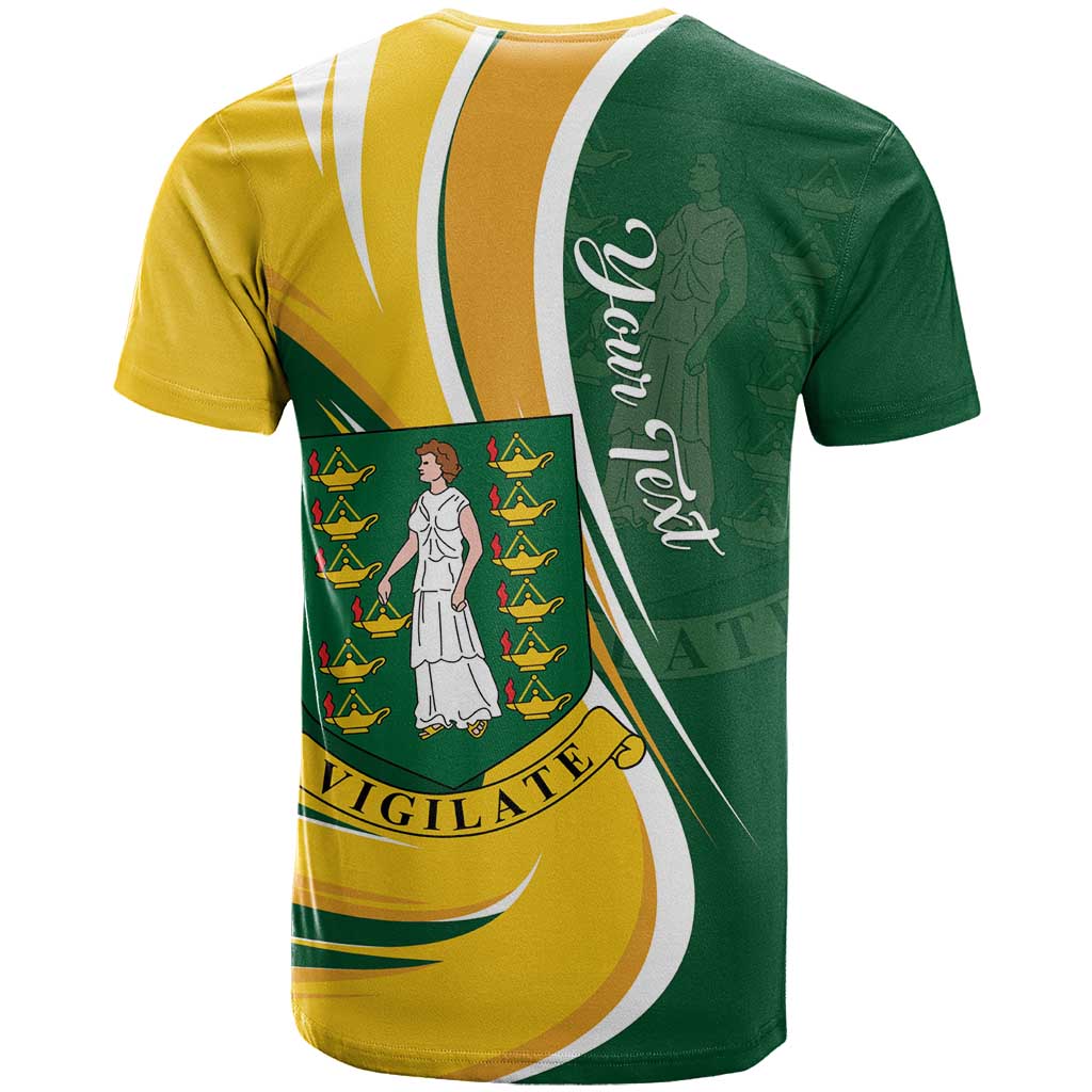 Personalised British Virgin Islands T Shirt Vigilate Flag Color