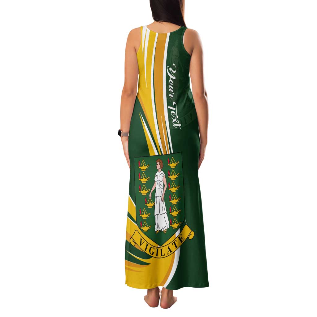 Personalised British Virgin Islands Tank Maxi Dress Vigilate Flag Color