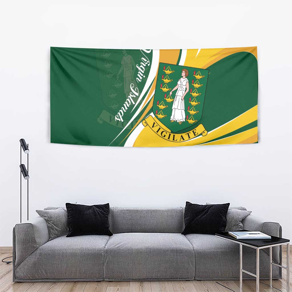 British Virgin Islands Tapestry Vigilate Flag Color