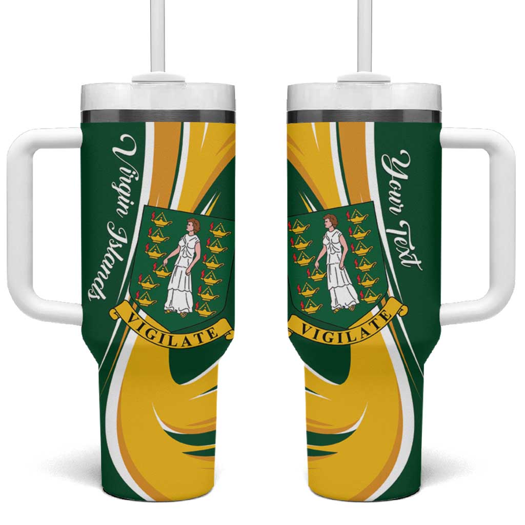 Personalised British Virgin Islands Tumbler With Handle Vigilate Flag Color