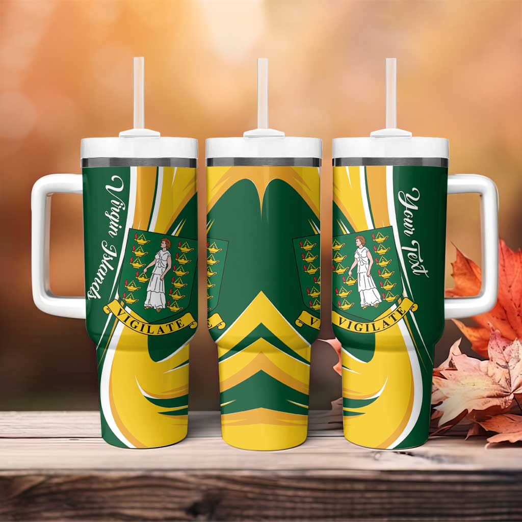 Personalised British Virgin Islands Tumbler With Handle Vigilate Flag Color