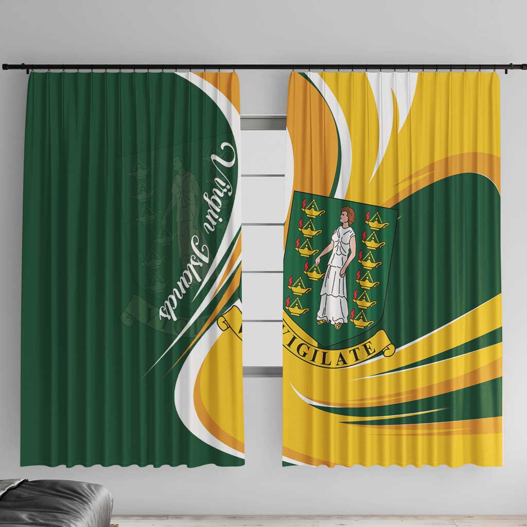 British Virgin Islands Window Curtain Vigilate Flag Color