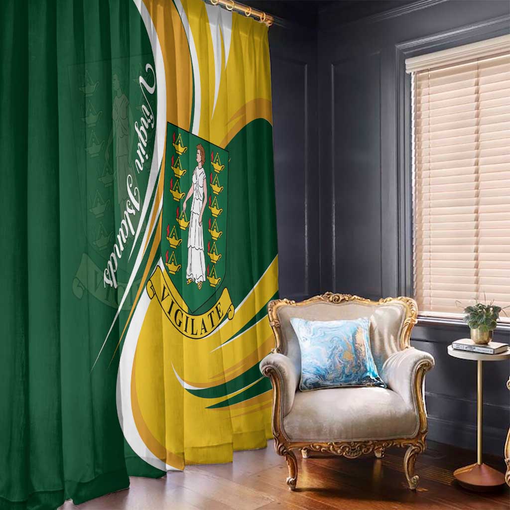 British Virgin Islands Window Curtain Vigilate Flag Color