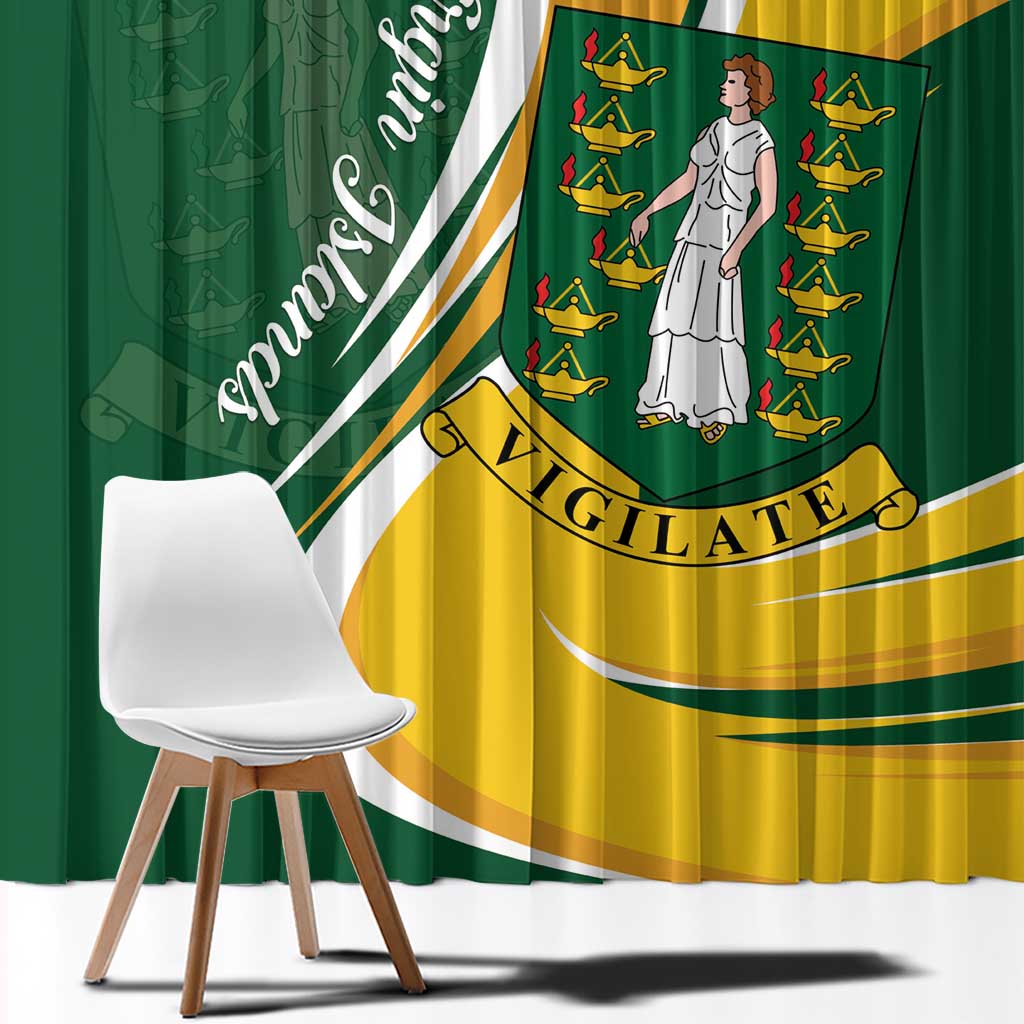 British Virgin Islands Window Curtain Vigilate Flag Color