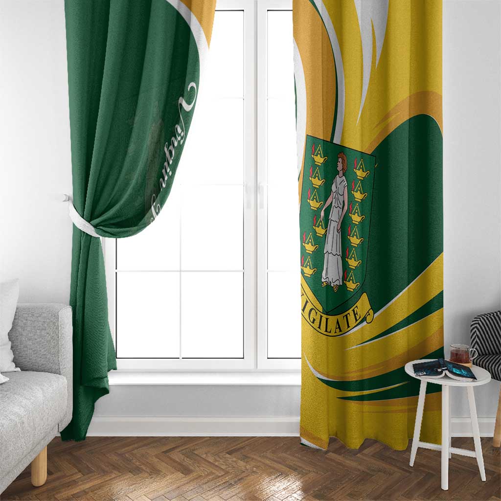 British Virgin Islands Window Curtain Vigilate Flag Color