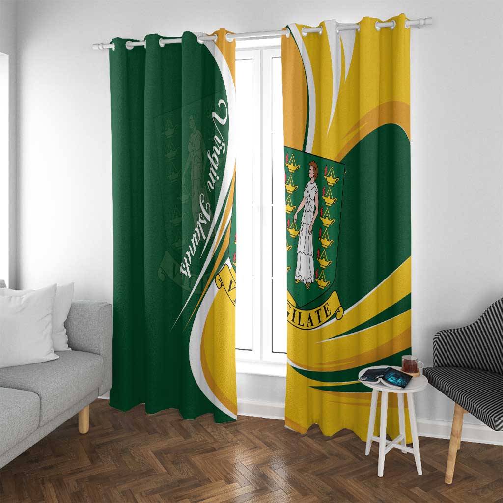 British Virgin Islands Window Curtain Vigilate Flag Color