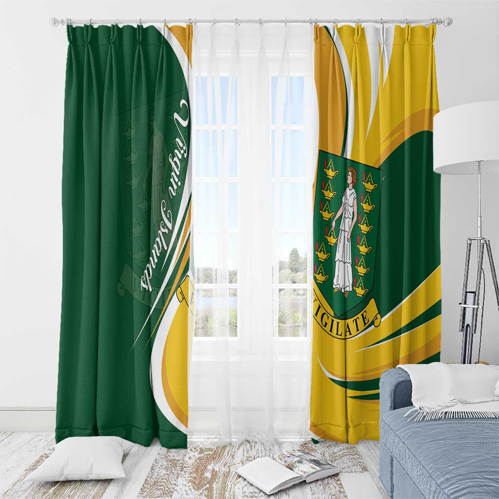 British Virgin Islands Window Curtain Vigilate Flag Color