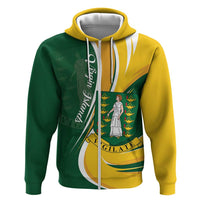 Personalised British Virgin Islands Zip Hoodie Vigilate Flag Color