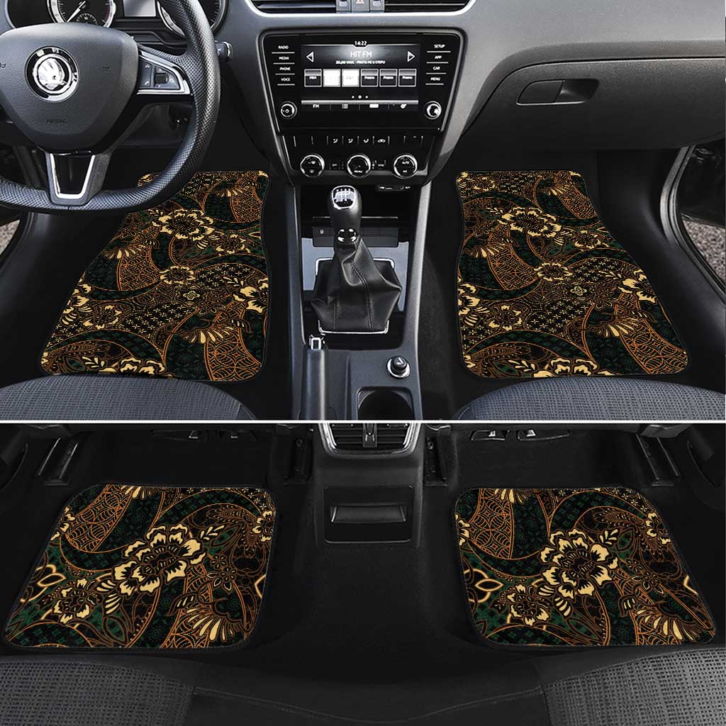 Indonesian Batik Pattern Vintage Brown Car Mats