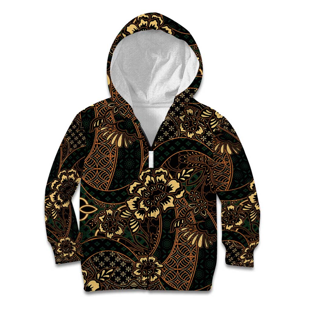 Indonesian Batik Pattern Vintage Brown Kid Hoodie
