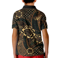 Indonesian Batik Pattern Vintage Brown Kid Polo Shirt