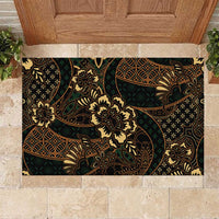 Indonesian Batik Pattern Vintage Brown Rubber Doormat