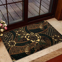 Indonesian Batik Pattern Vintage Brown Rubber Doormat