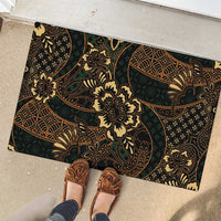 Indonesian Batik Pattern Vintage Brown Rubber Doormat
