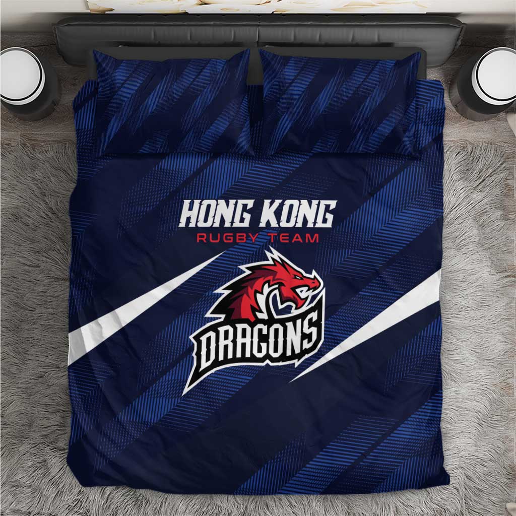 Hong Kong Rugby Bedding Set Dragons Go Champions