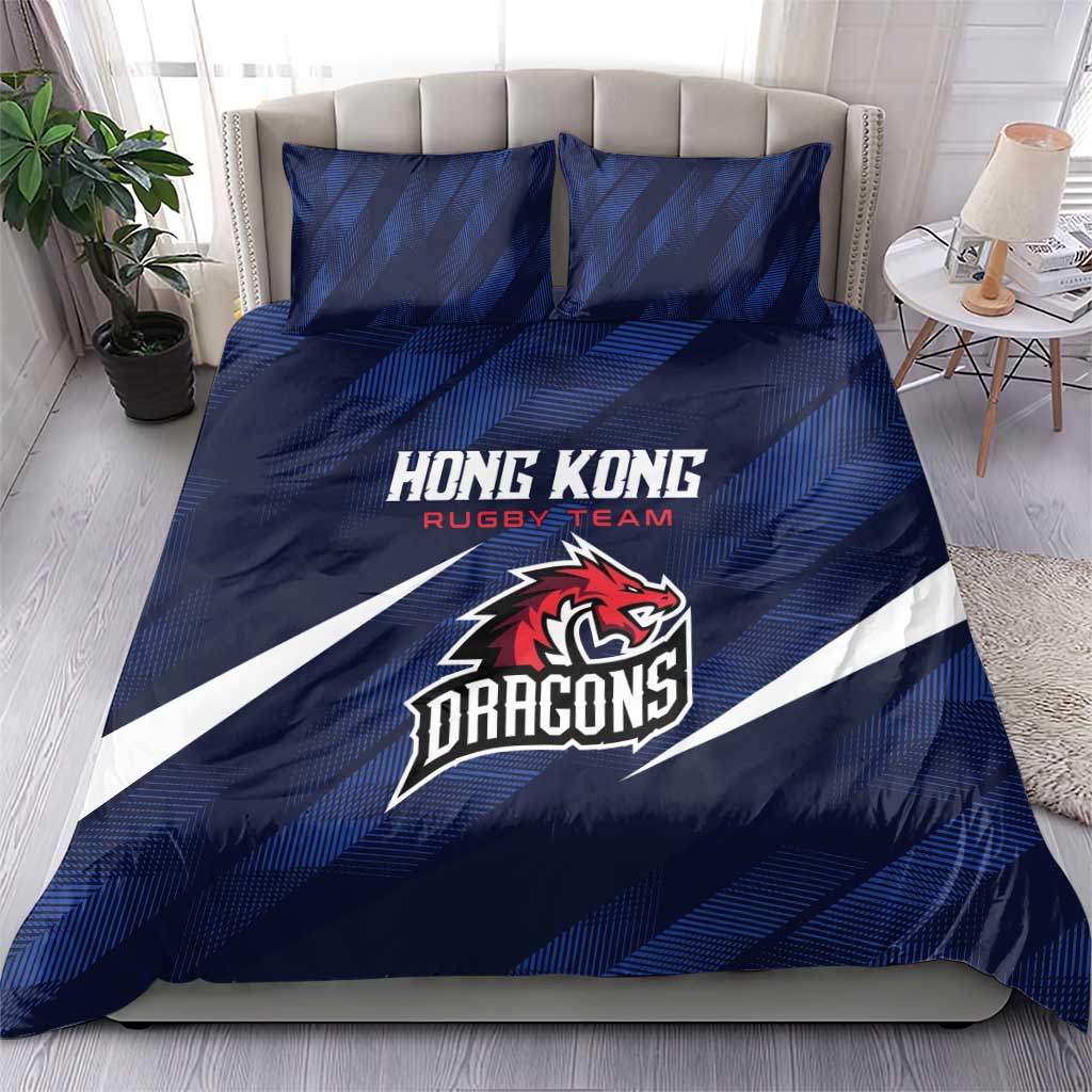 Hong Kong Rugby Bedding Set Dragons Go Champions