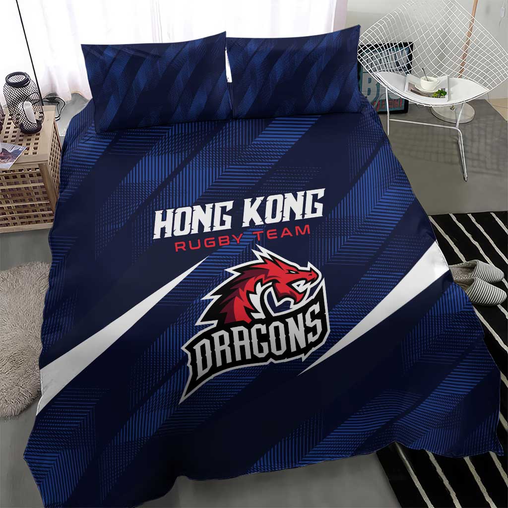 Hong Kong Rugby Bedding Set Dragons Go Champions