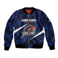 Custom Hong Kong Rugby Bomber Jacket Dragons Go Champions