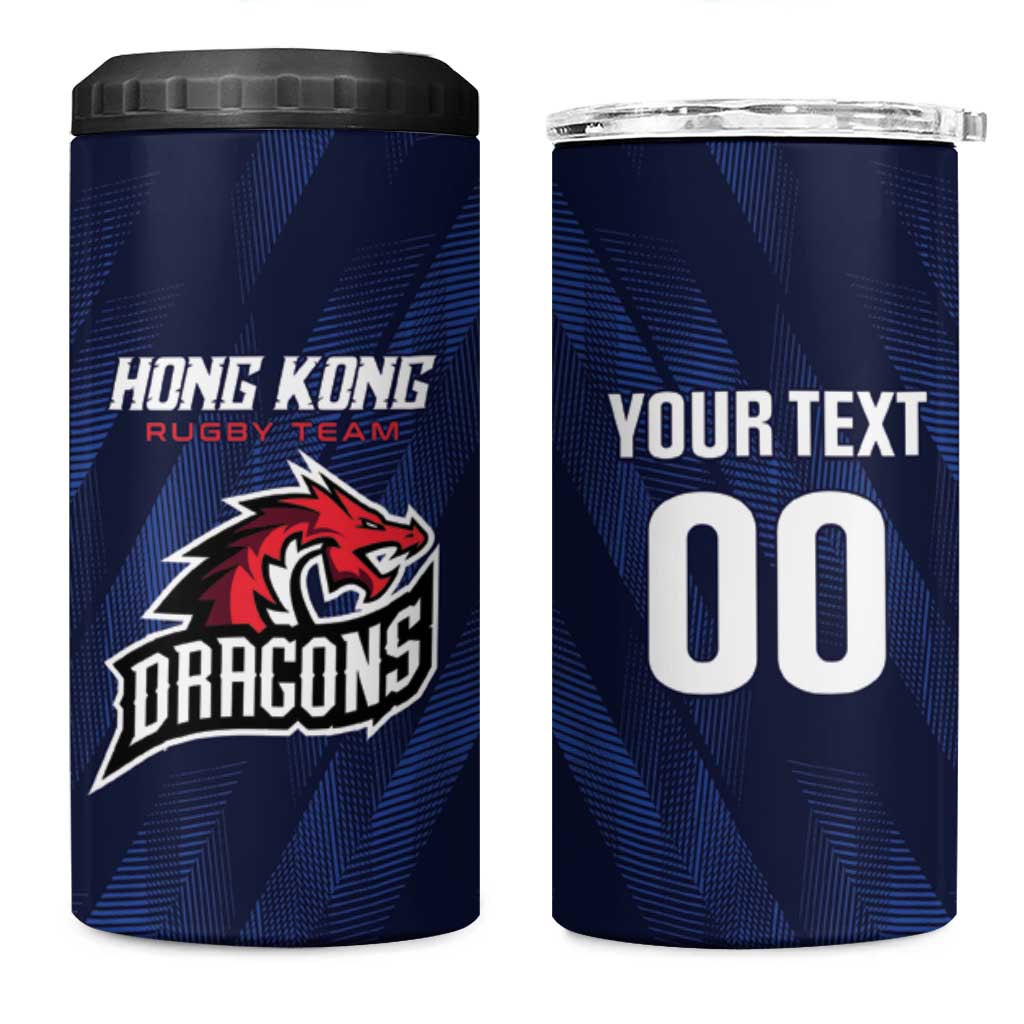 Custom Hong Kong Rugby 4 in 1 Can Cooler Tumbler Dragons Go Champions