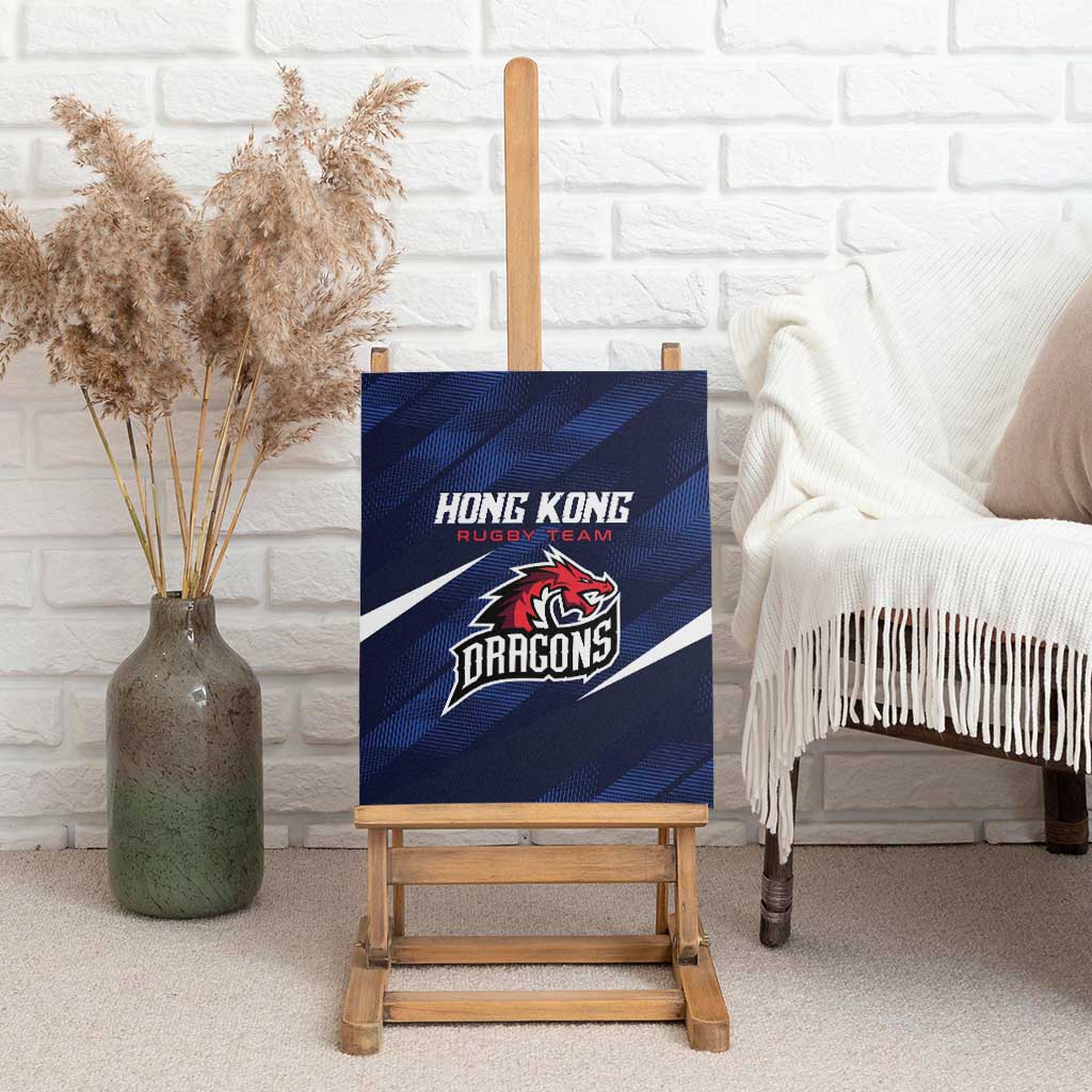 Hong Kong Rugby Canvas Wall Art Dragons Go Champions
