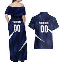 Custom Hong Kong Rugby Couples Matching Off Shoulder Maxi Dress and Hawaiian Shirt Dragons Go Champions