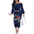 Custom Hong Kong Rugby Family Matching Off The Shoulder Long Sleeve Dress and Hawaiian Shirt Dragons Go Champions