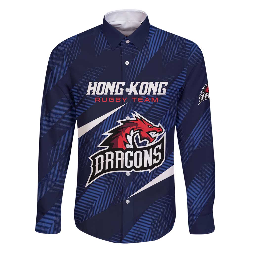 Custom Hong Kong Rugby Family Matching Puletasi and Hawaiian Shirt Dragons Go Champions