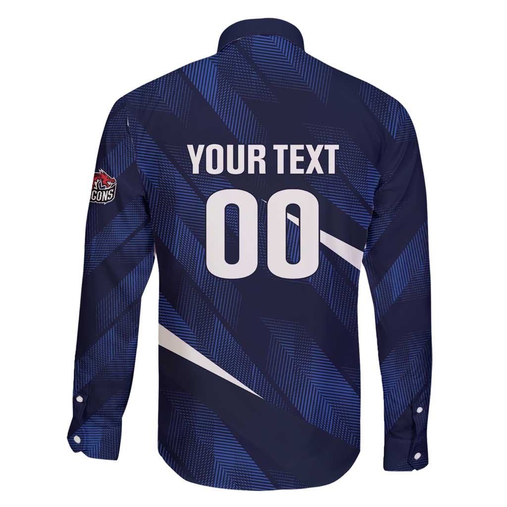 Custom Hong Kong Rugby Family Matching Puletasi and Hawaiian Shirt Dragons Go Champions