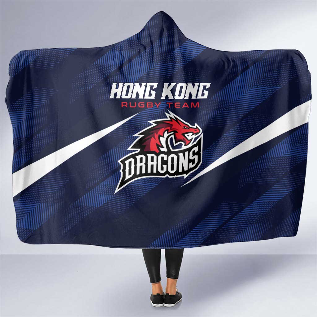 Hong Kong Rugby Hooded Blanket Dragons Go Champions