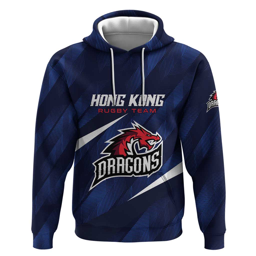 Custom Hong Kong Rugby Hoodie Dragons Go Champions