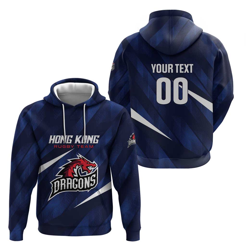 Custom Hong Kong Rugby Hoodie Dragons Go Champions