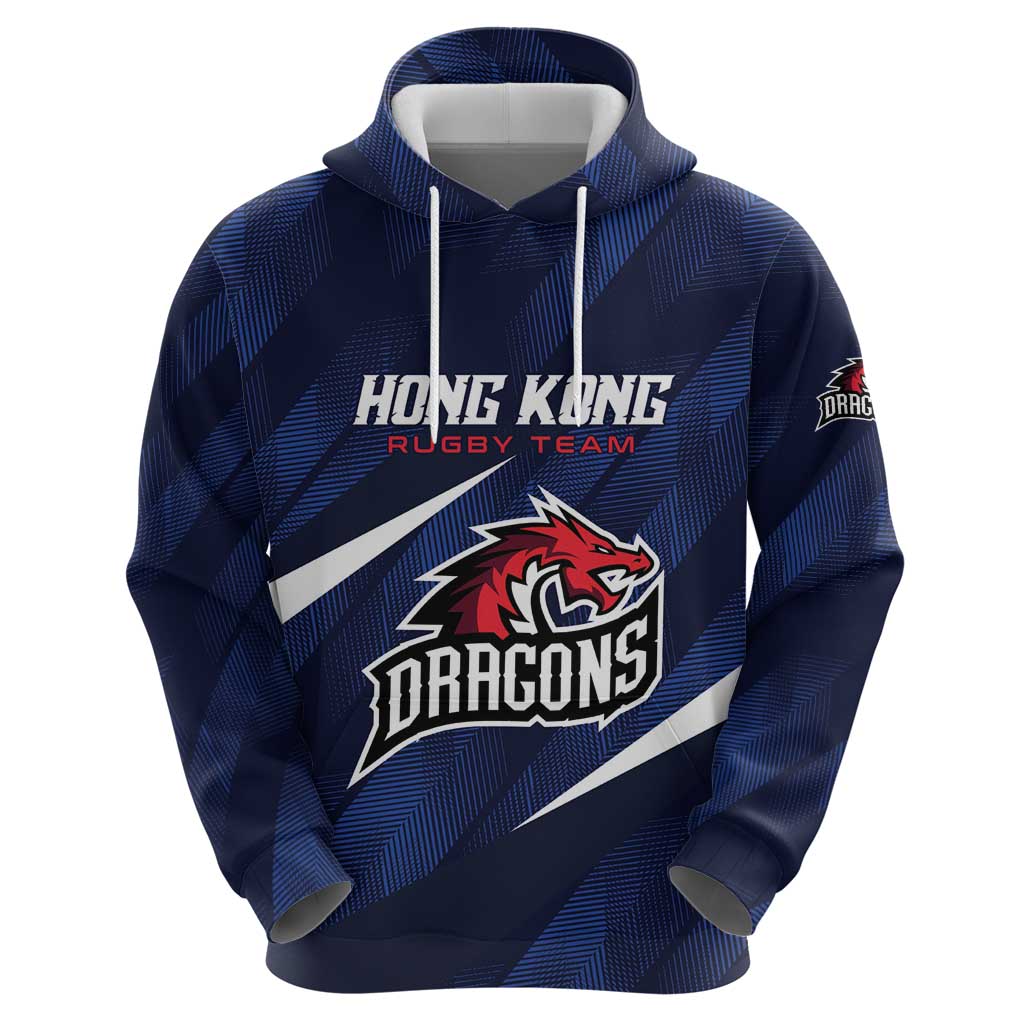 Custom Hong Kong Rugby Hoodie Dragons Go Champions