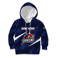 Custom Hong Kong Rugby Kid Hoodie Dragons Go Champions