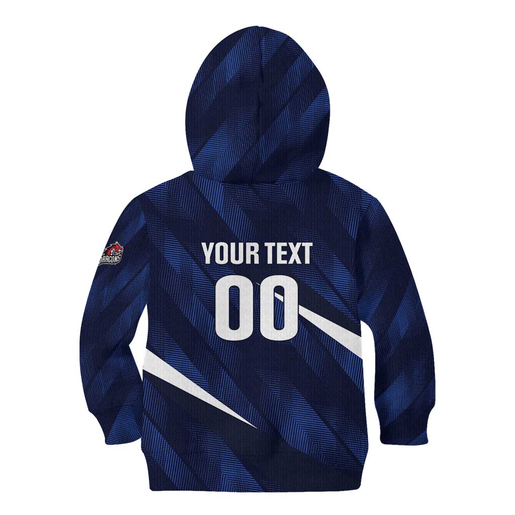 Custom Hong Kong Rugby Kid Hoodie Dragons Go Champions