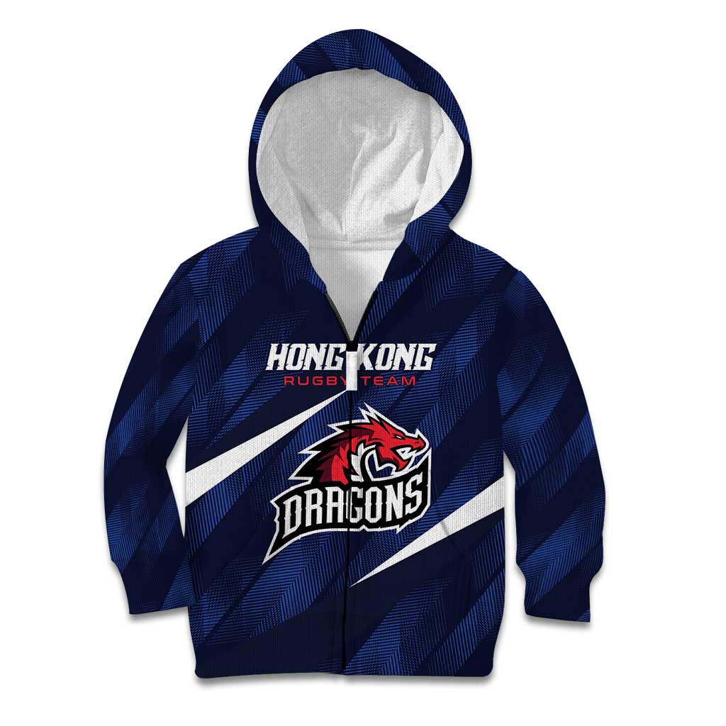 Custom Hong Kong Rugby Kid Hoodie Dragons Go Champions
