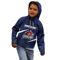 Custom Hong Kong Rugby Kid Hoodie Dragons Go Champions