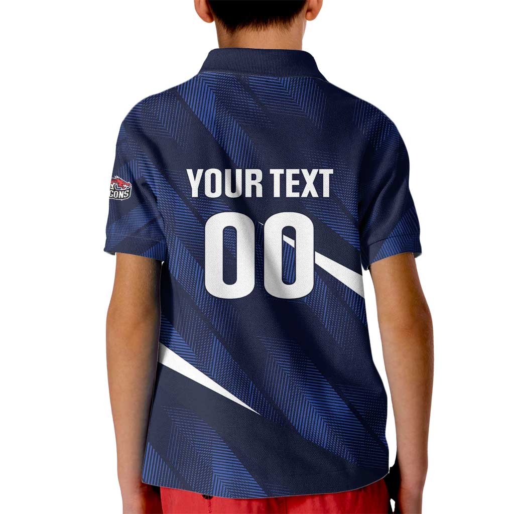 Custom Hong Kong Rugby Kid Polo Shirt Dragons Go Champions