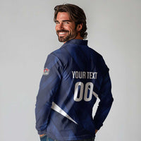 Custom Hong Kong Rugby Long Sleeve Polo Shirt Dragons Go Champions