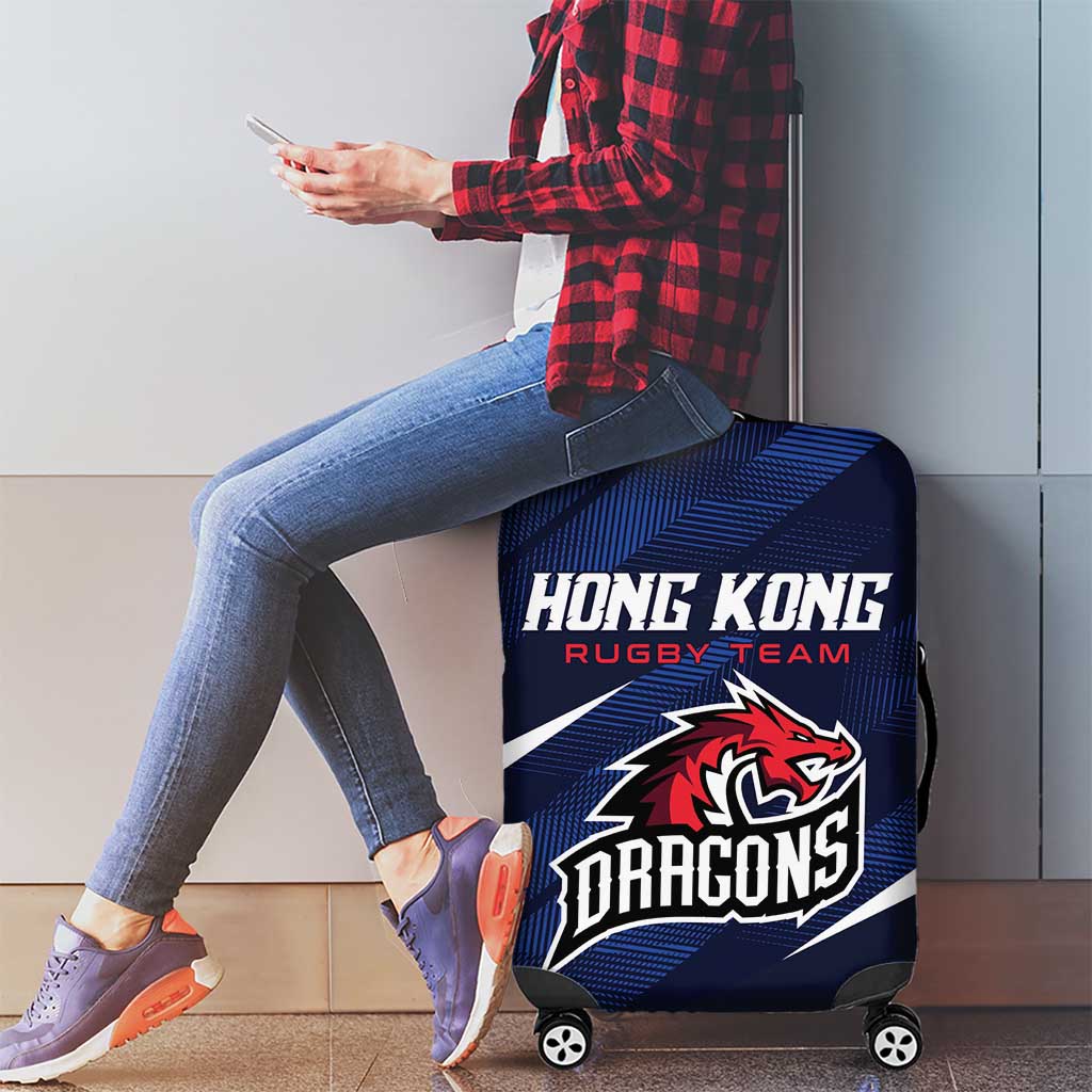 Hong Kong Rugby Luggage Cover Dragons Go Champions