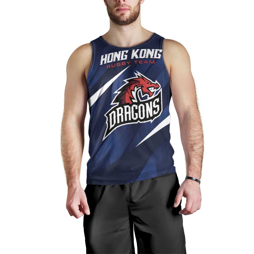 Custom Hong Kong Rugby Men Tank Top Dragons Go Champions