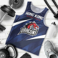 Custom Hong Kong Rugby Men Tank Top Dragons Go Champions