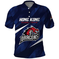 Custom Hong Kong Rugby Polo Shirt Dragons Go Champions